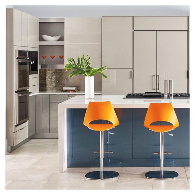 YALIG Shaker Blue Armários de cozinha modulares de cor de chapa personalizada prontos para montagem