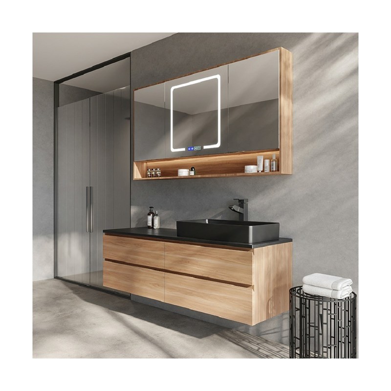 Rectângulo Tamanho personalizado Apartamento estilo moderno Banheiro Vanity Set Encomenda personalizada