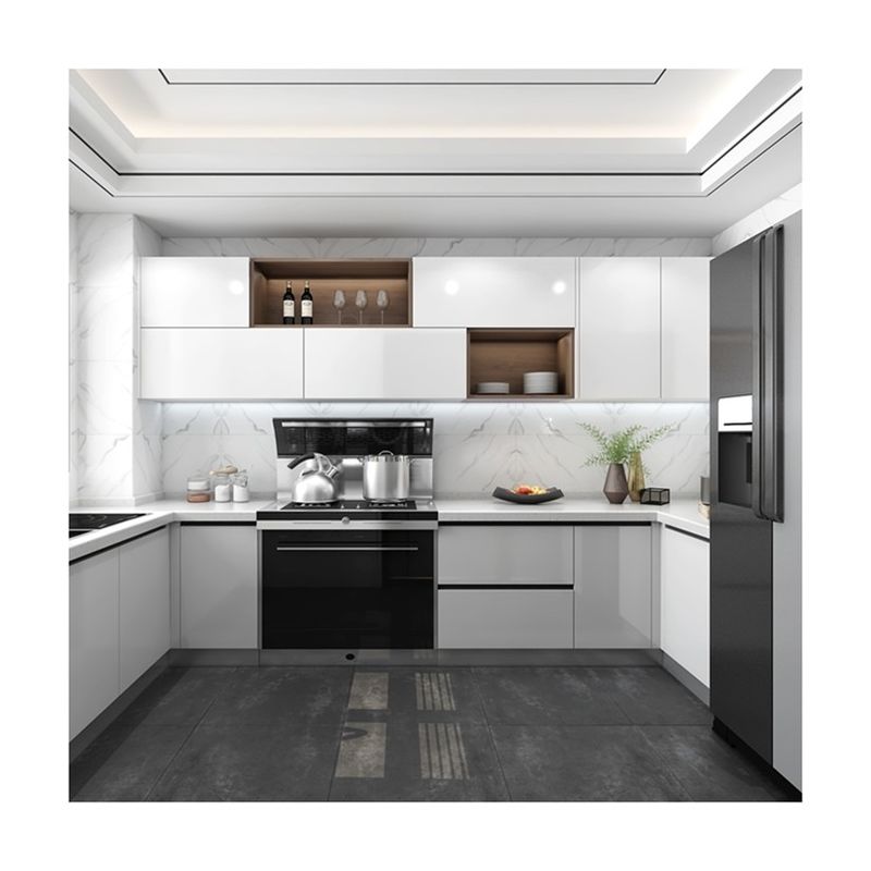 Armazém de cozinha branco feito de MDF para móveis de cozinha