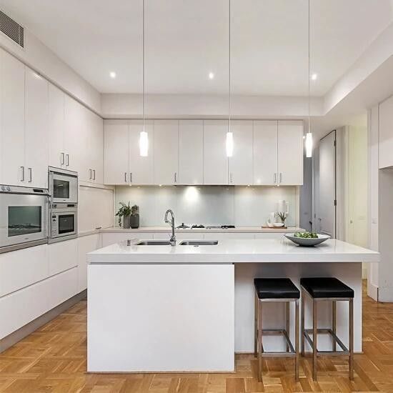 Armazém de cozinha branco feito de MDF para móveis de cozinha