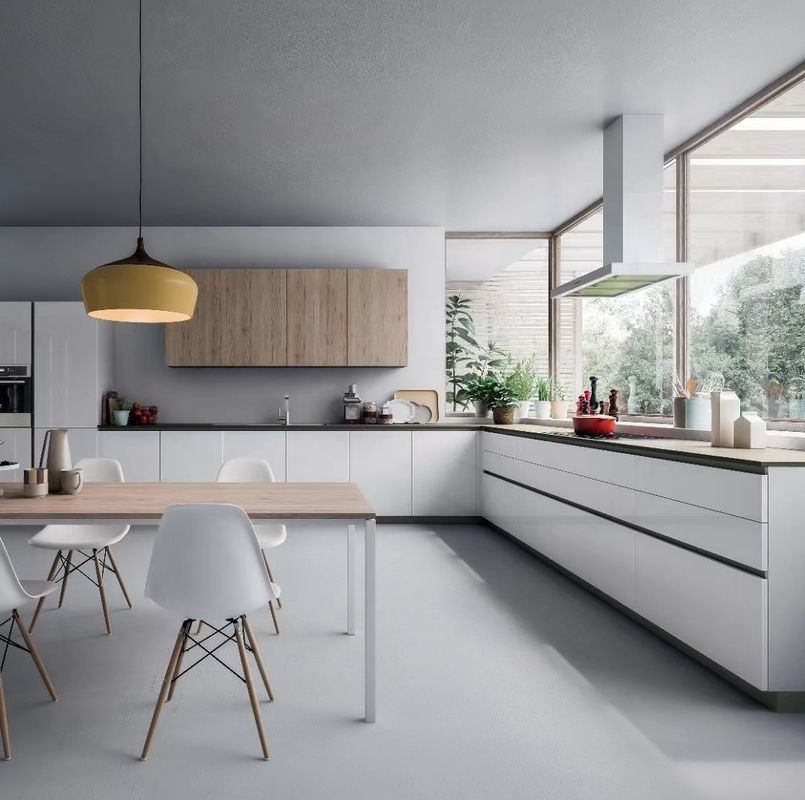 Armazém de cozinha branco feito de MDF para móveis de cozinha