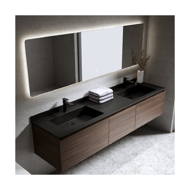 Customizado Customizado Ordem Moderno Estilo Duplo Vanity para Hotel Banheiro Móveis