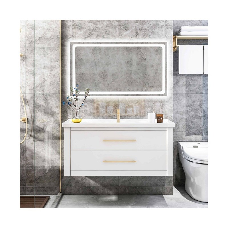 High End Modern Design Banheiro Vanity Set com montagem na parede e acabamento de PVC / Laca