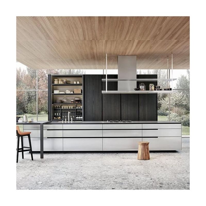 Armário de cozinha de madeira YALIG com resistência à água, resistência ao fogo e hardware Blum