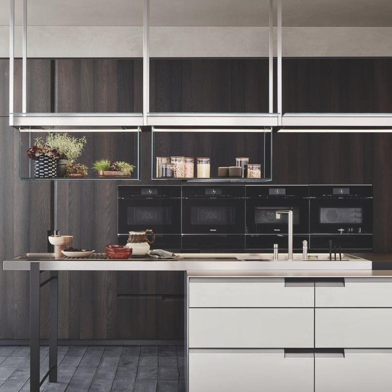 Armário de cozinha de madeira YALIG com resistência à água, resistência ao fogo e hardware Blum
