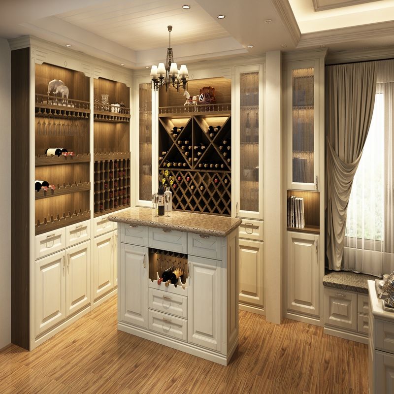 MR HDF Euro Style Mobiliário para casa sob medida Luxo Bar de vinhos Counter High End Modern Home Bar Rack Vinho