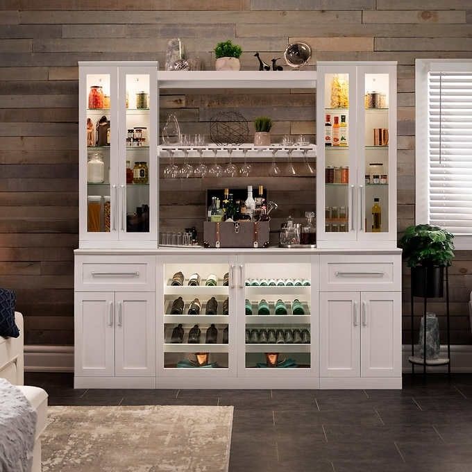 MR HDF Euro Style Mobiliário para casa sob medida Luxo Bar de vinhos Counter High End Modern Home Bar Rack Vinho