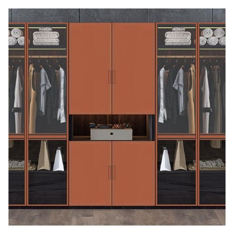 Elegante guarda-roupa de vidro com luz LED para desenhos do cliente