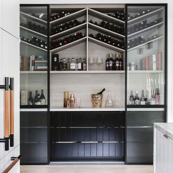 Cor personalizada Mobiliário moderno Wine Bar Cabinet para decoração de sala de estar Mobiliário