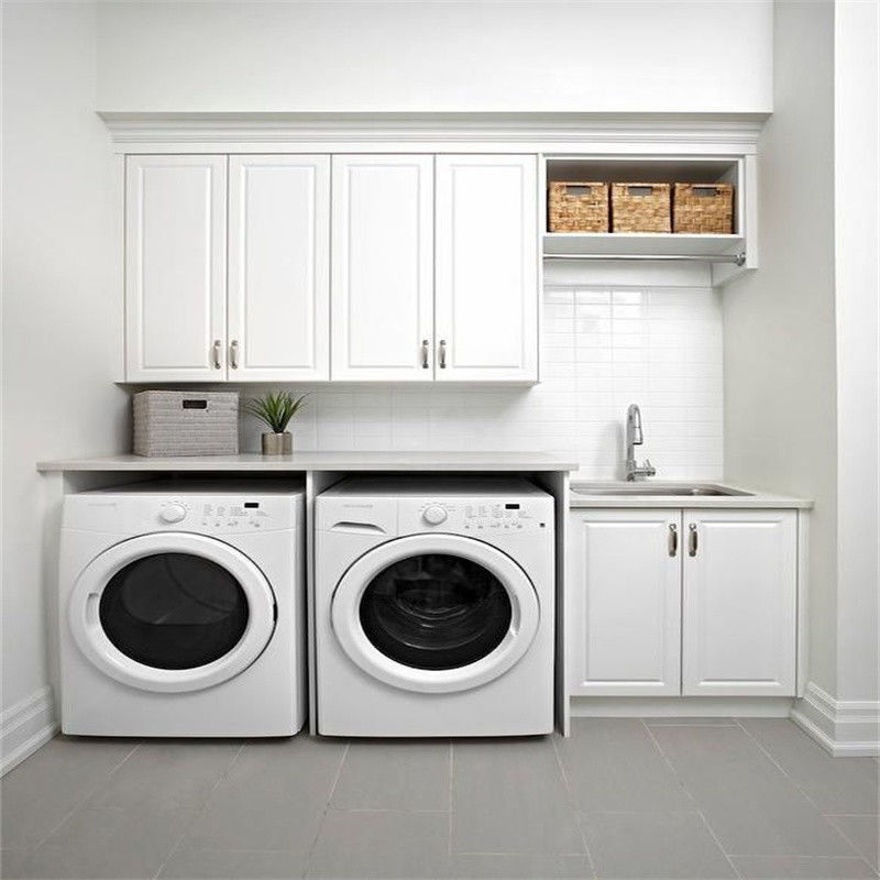 Cor personalizada YALIG Modern Laundry Cabinet Vanity Closet com lavatório e cesta opcionais
