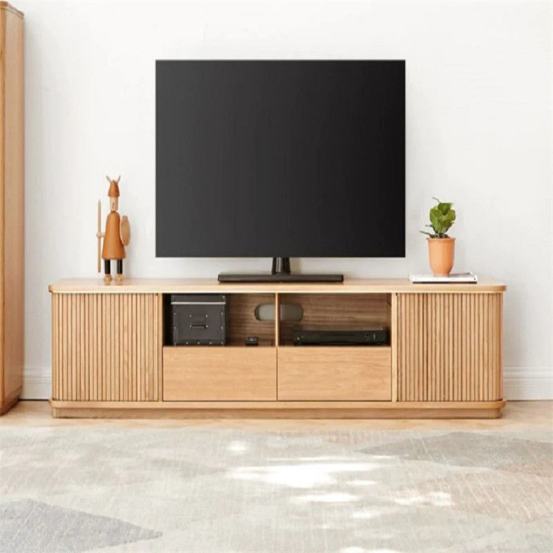 Moderno Grey Curved Corner Glass TV Stand para sala de estar Elegante e personalizável