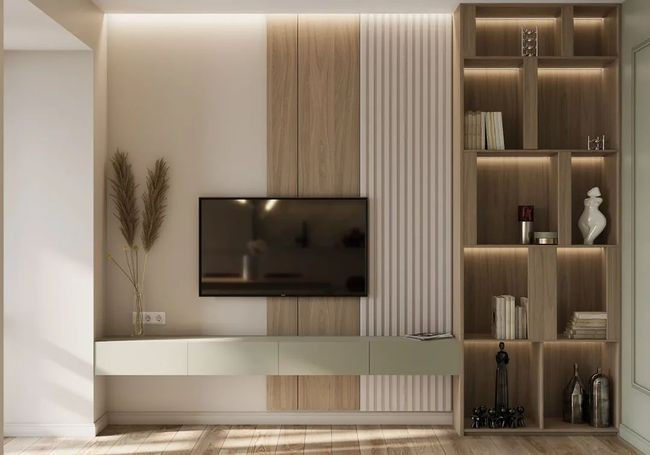 Customize tamanho TV Stand Moderno Design Parede Unidade para móveis de casa de luxo no apartamento