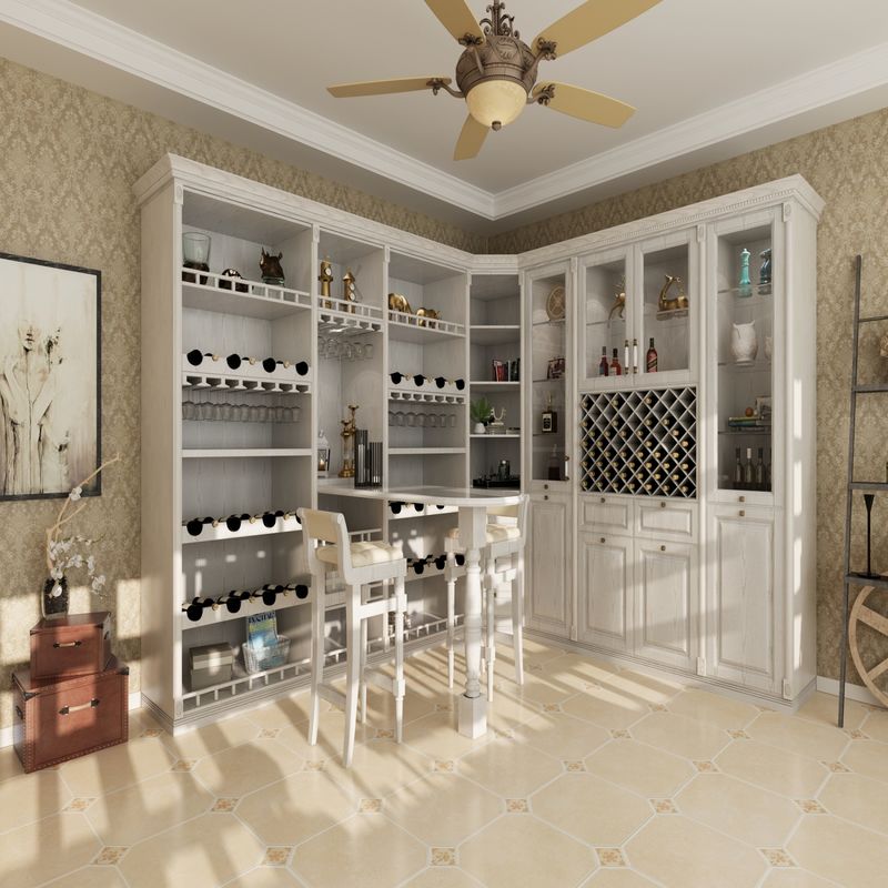Armário de sala de jantar de vidro de 18 mm com design moderno e estilo de madeira PANEL