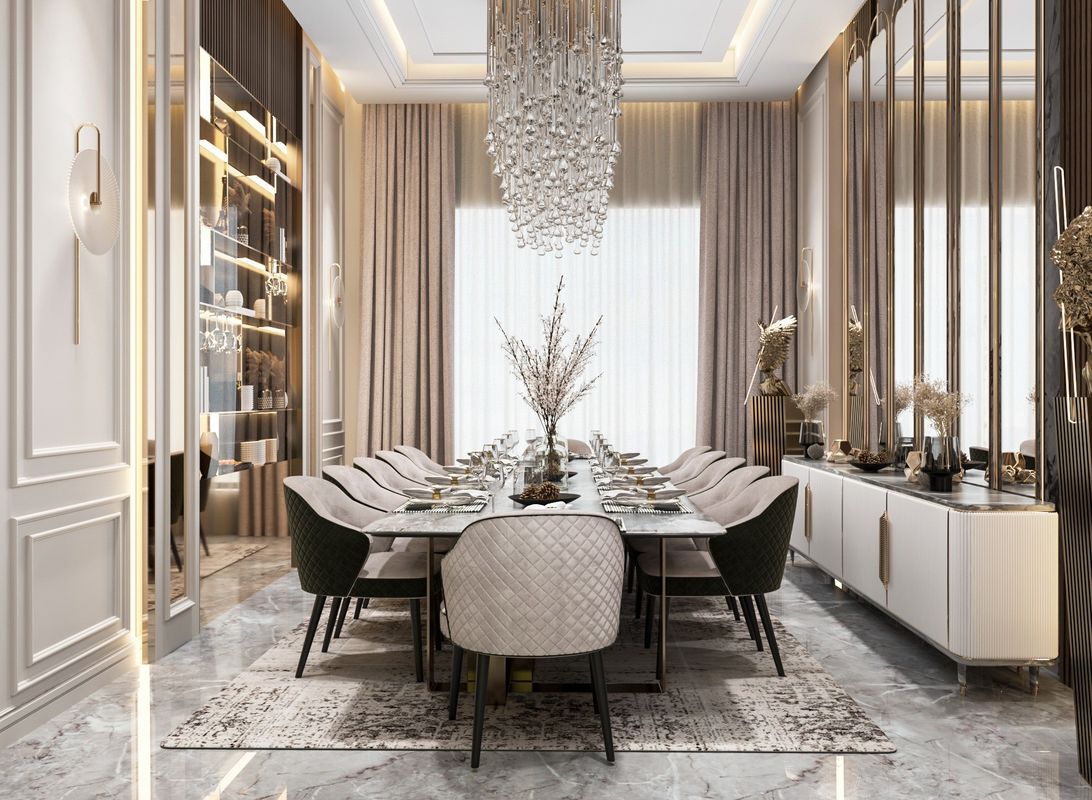 Armário de sala de jantar de vidro de 18 mm com design moderno e estilo de madeira PANEL