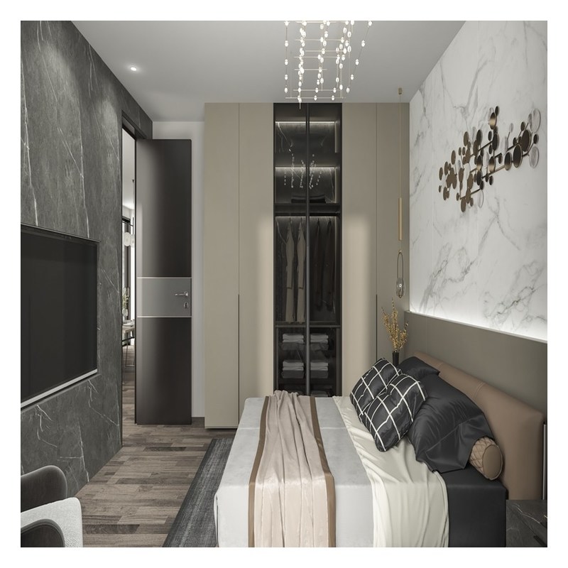 Armários de madeira maciça europeia adaptados para casa