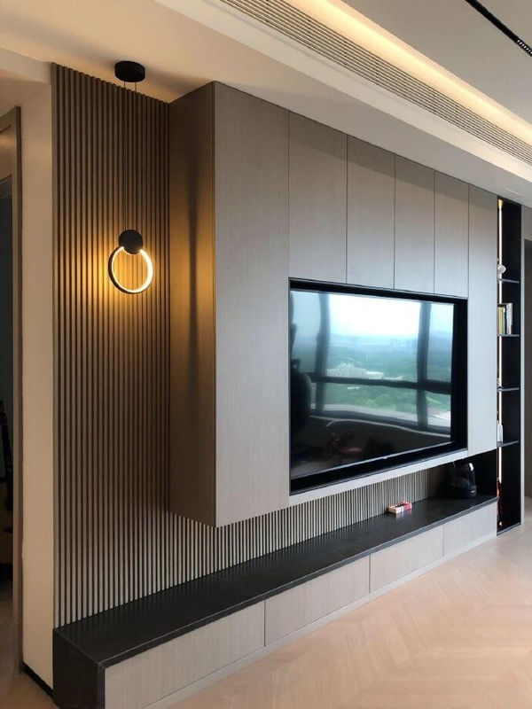 2022 Casa Interior Cabine de TV de madeira Stand com função de armazenamento e personalizar o tamanho