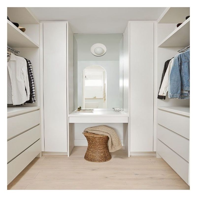 Solução de armazenamento de madeira minimalista personalizada para móveis de quarto