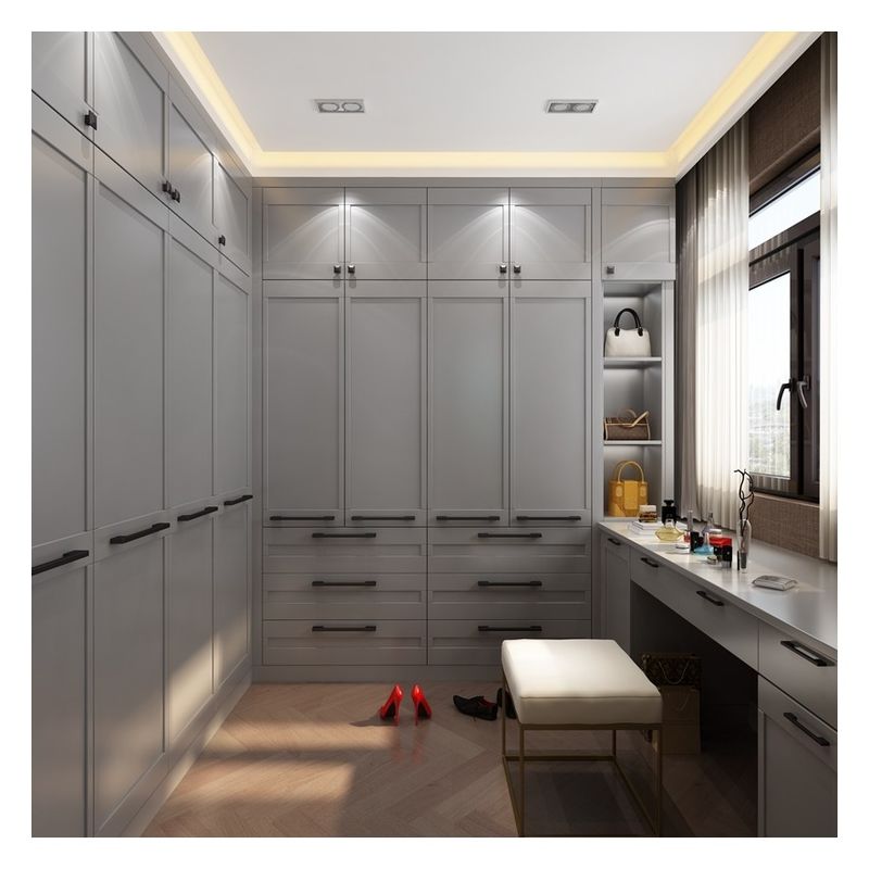 Solução de armazenamento de madeira minimalista personalizada para móveis de quarto