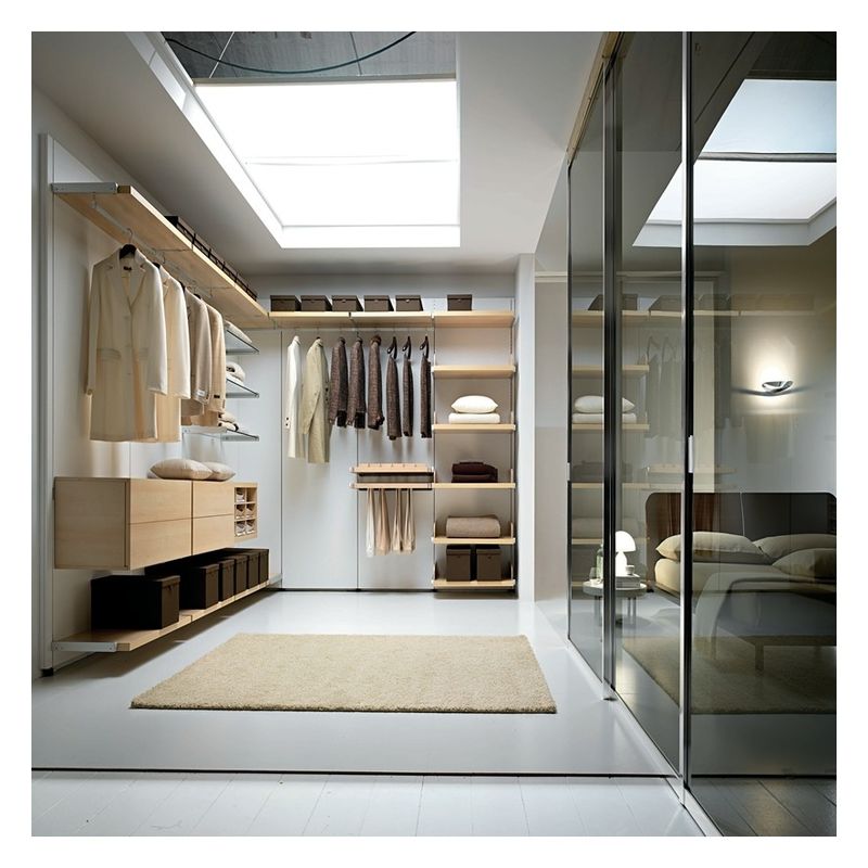 Solução de armazenamento de madeira minimalista personalizada para móveis de quarto