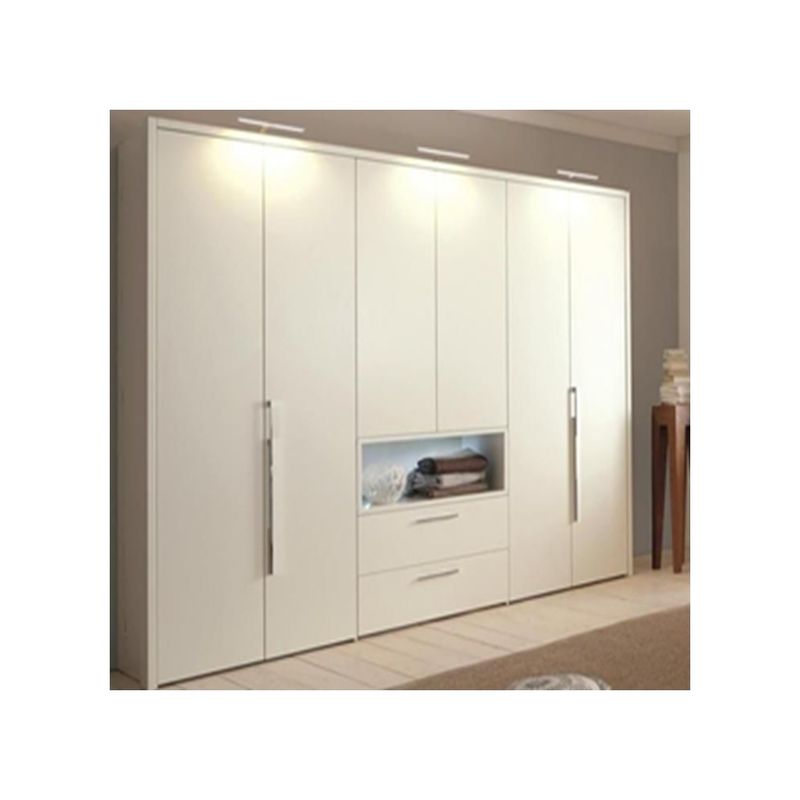Armário de quarto moderno de madeira estiloso minimalista laca escura fosco com portas de saída