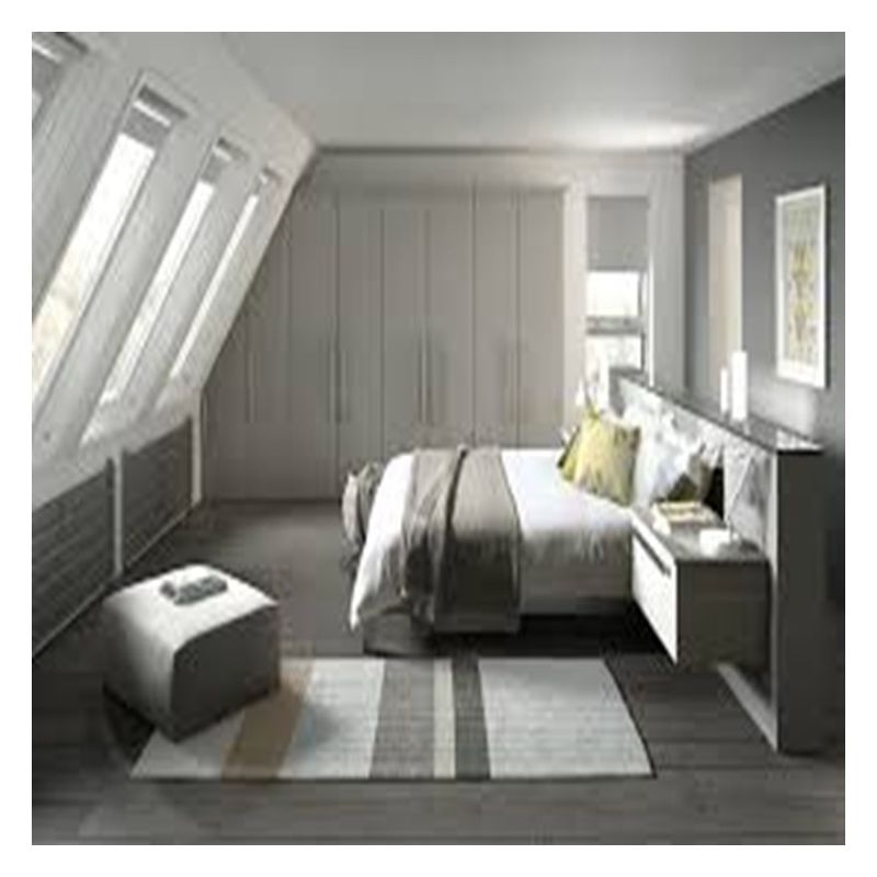 Armário de quarto moderno de madeira estiloso minimalista laca escura fosco com portas de saída