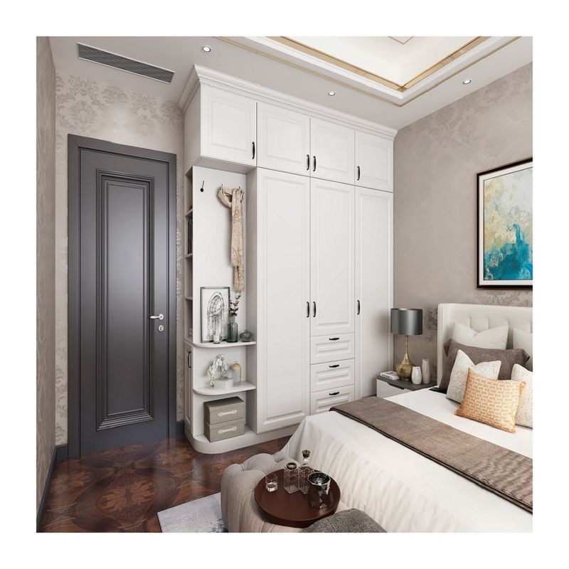 Armário de Armário de Design Aberto de Madeira de Alta Qualidade para quarto em estilo contemporâneo