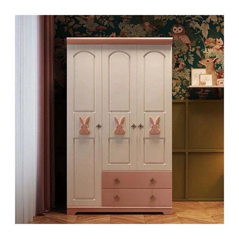 Decoração de animais bonitos Guarda-roupa de madeira maciça para móveis domésticos e design ecológico