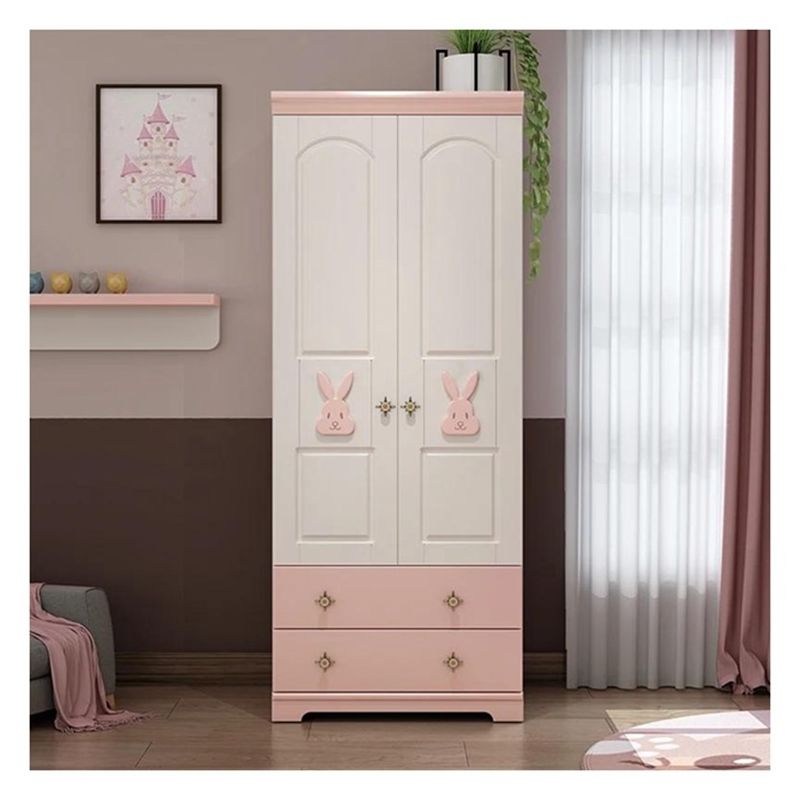 Decoração de animais bonitos Guarda-roupa de madeira maciça para móveis domésticos e design ecológico