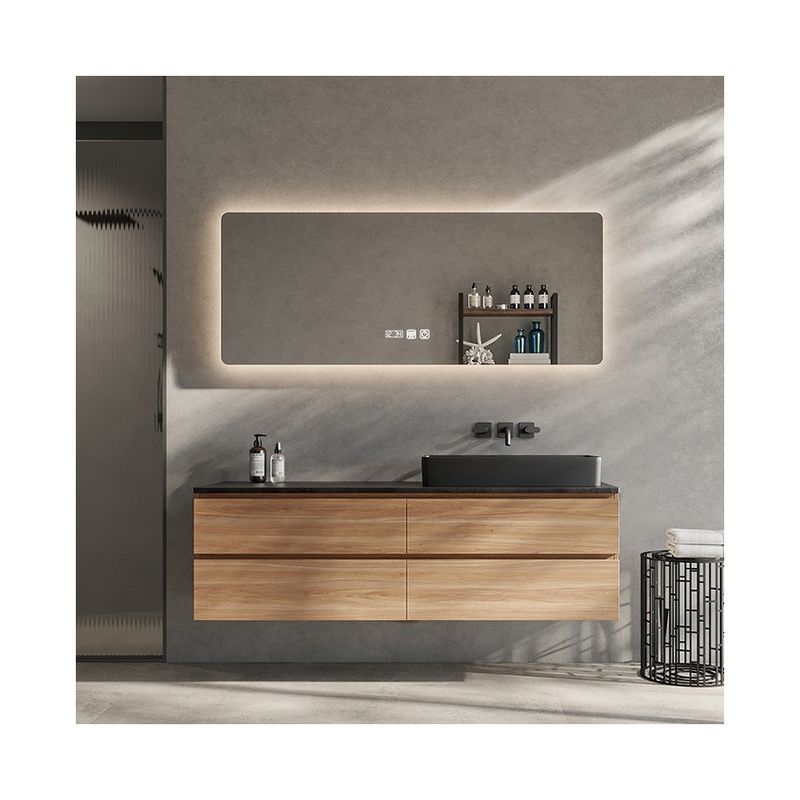 Conjunto de banheira flutuante personalizado com tratamento de superfície de lavatório e painel de porta de laca