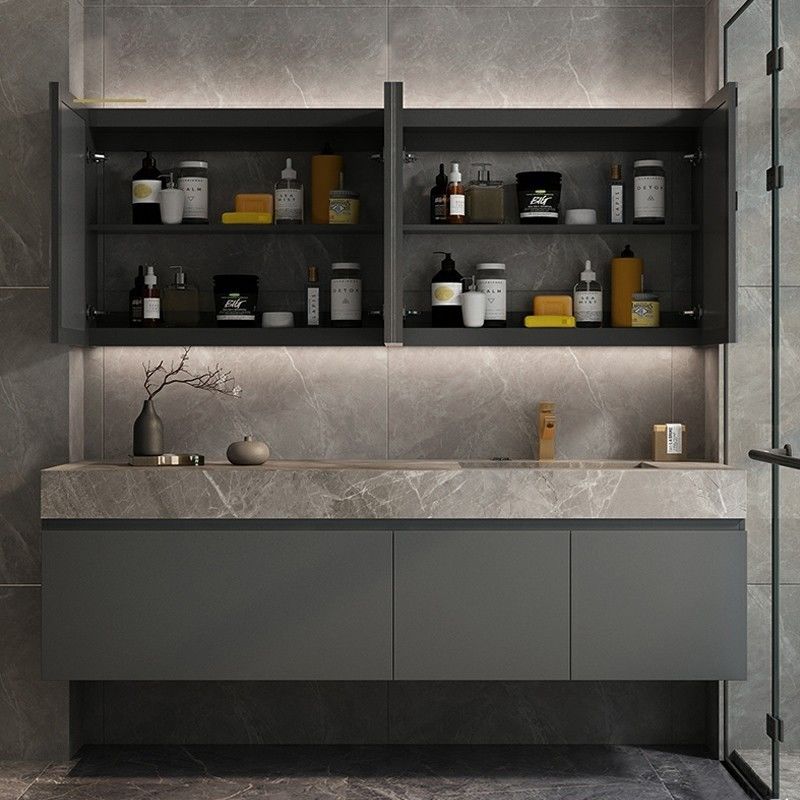 Largura 38-46 em cores personalizadas estilo moderno gabinete de banheiro de luxo com pia