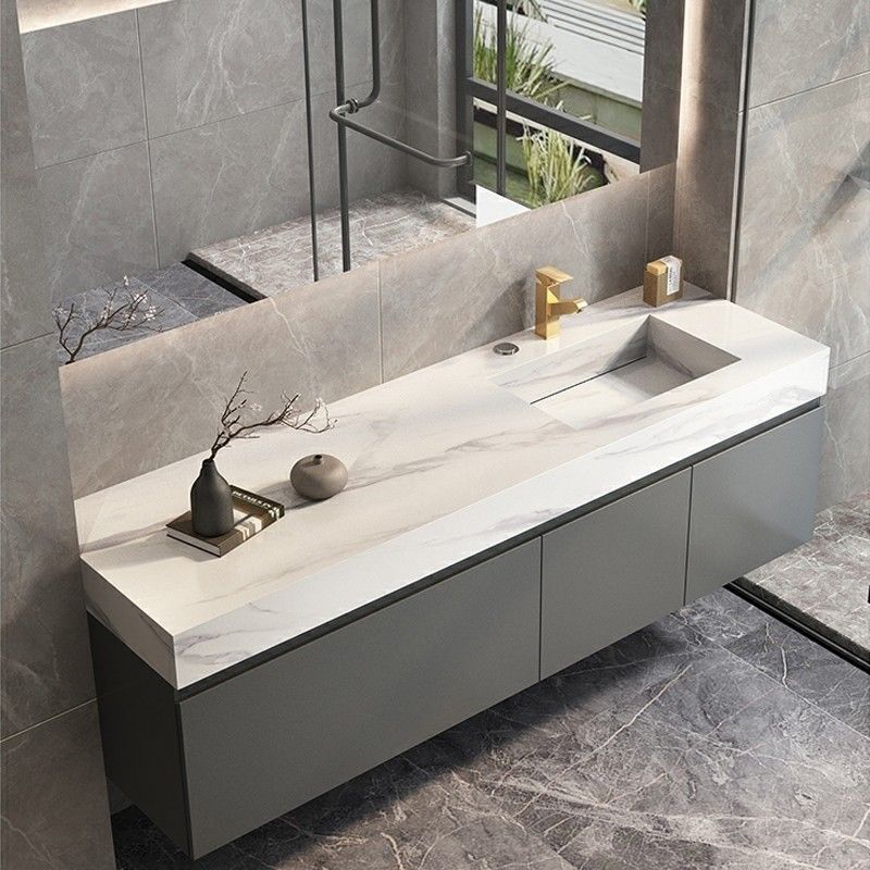 Largura 38-46 em cores personalizadas estilo moderno gabinete de banheiro de luxo com pia