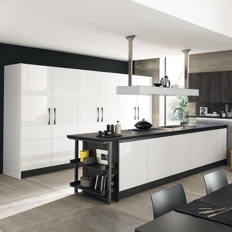 Home Modern Flat Pack Smart Kitchen Pantry Mobiliário de cozinha modular armários para villa