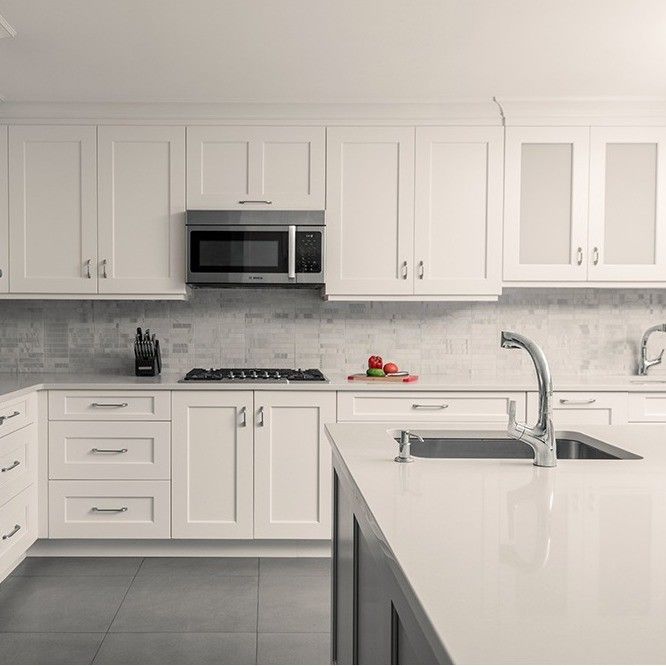 Modern White Shaker Acrílico RTA Cozinha Armário de Desenho de Esquina Mágica