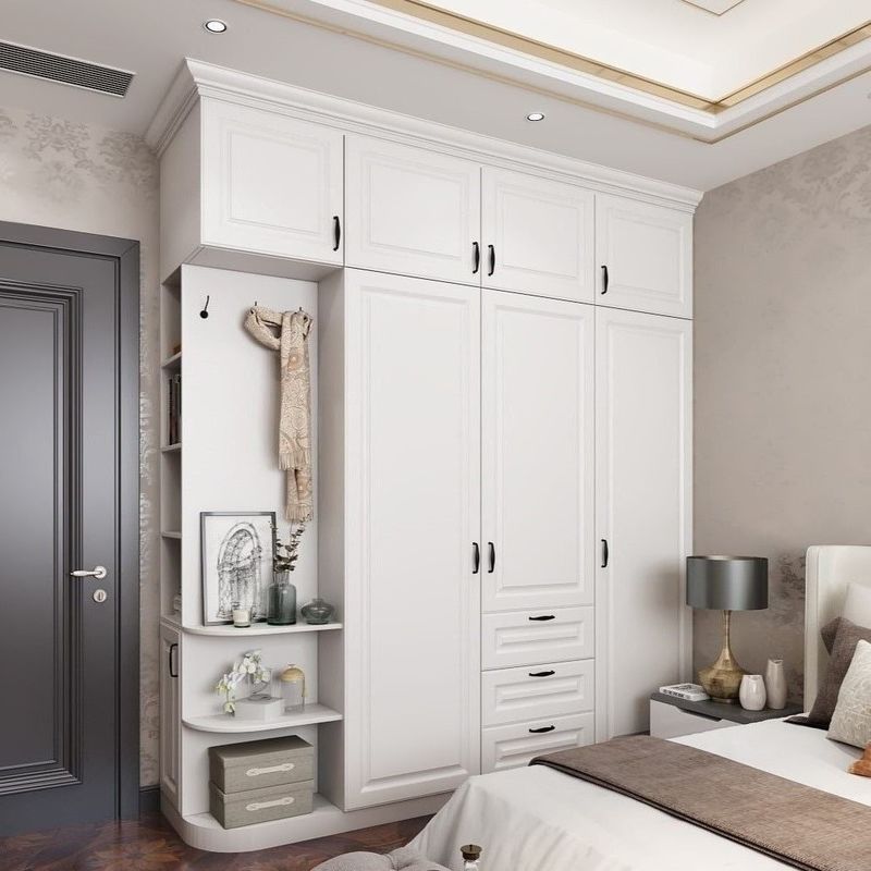 Material de alta qualidade Mr Hdf Armário de papel Armário personalizado de quarto em estilo de madeira