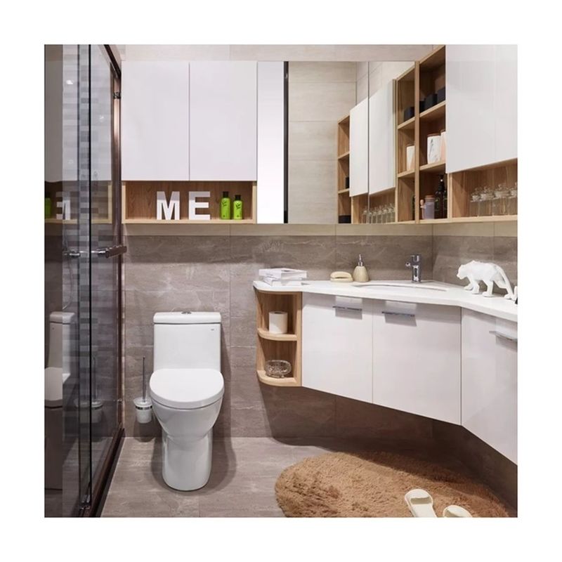 Incluir Bacia Sim Triangular Corner Banheiro Vanity Set com espelho e torneira