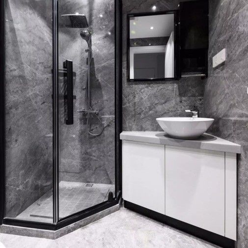 Incluir Bacia Sim Triangular Corner Banheiro Vanity Set com espelho e torneira