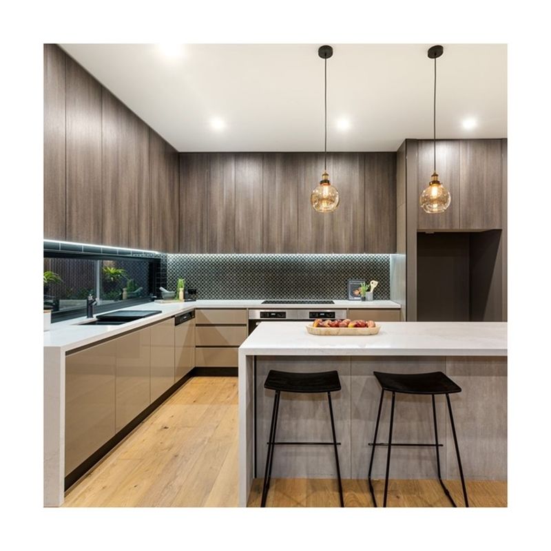 Blum Hardware YALIG Tamanho personalizado Modular Fibra de vidro L Forma Ss Gabinete de cozinha Altamente