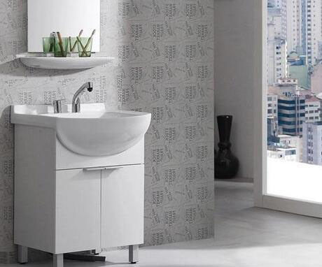 End Luxury Design Moderno 28 72 polegadas Fluteado PVC Membrana estreita banheiro flutuante Vanities gabinete conjunto
