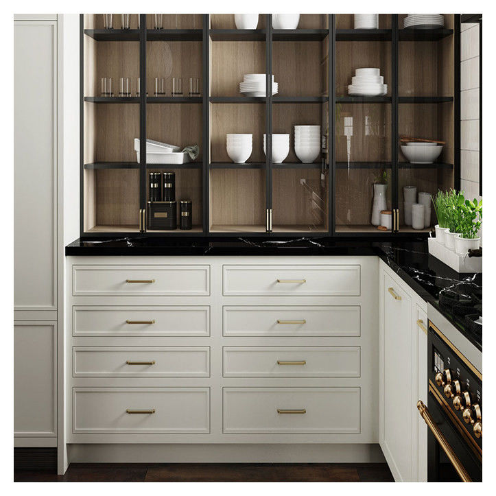 Armário de cozinha de madeira maciça modular