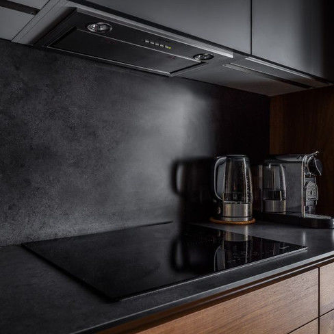 Armário de móveis modular de cor de chapa personalizado para cozinha moderna de villa/apartamento