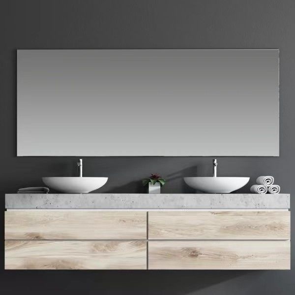 38-46 em largura retangular luxo resina cerâmica Vanity Lava-louça para venda gabinete de banho