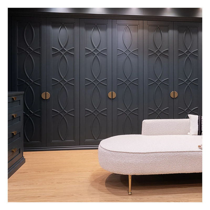 Finalização Preta Laca Finalização Personalizada Armários de Design Moderno Minimalista para Quarto