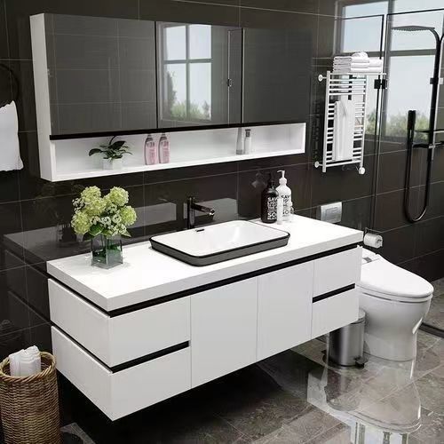 38-46 em largura retangular luxo resina cerâmica Vanity Lava-louça para venda gabinete de banho