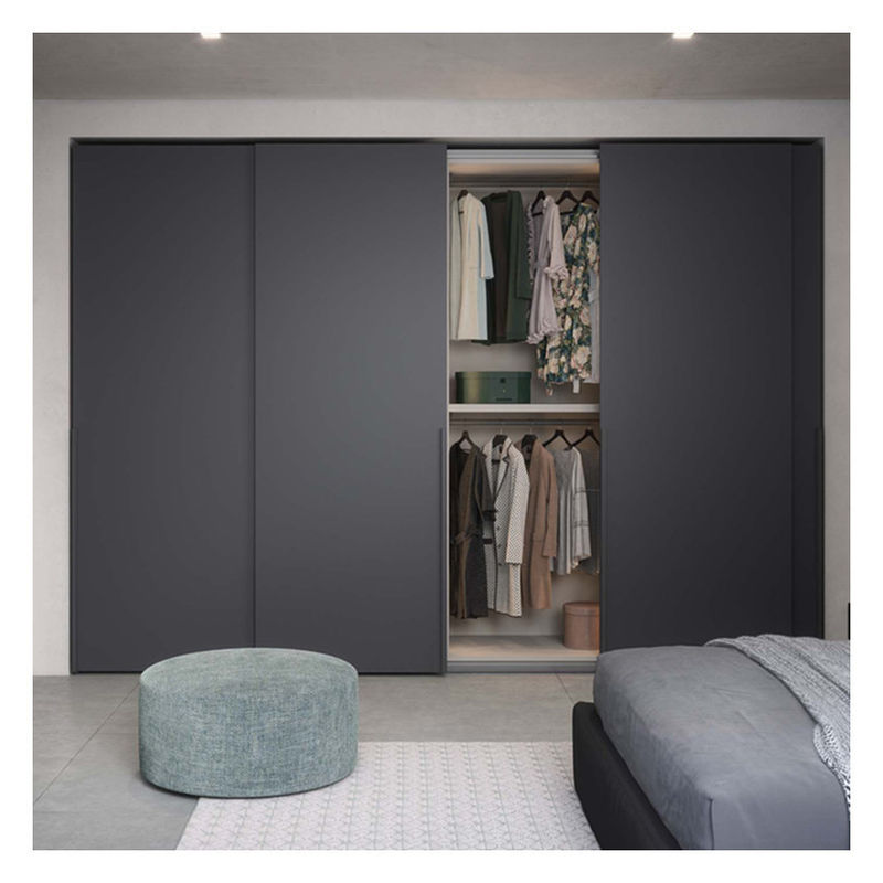Finalização Preta Laca Finalização Personalizada Armários de Design Moderno Minimalista para Quarto