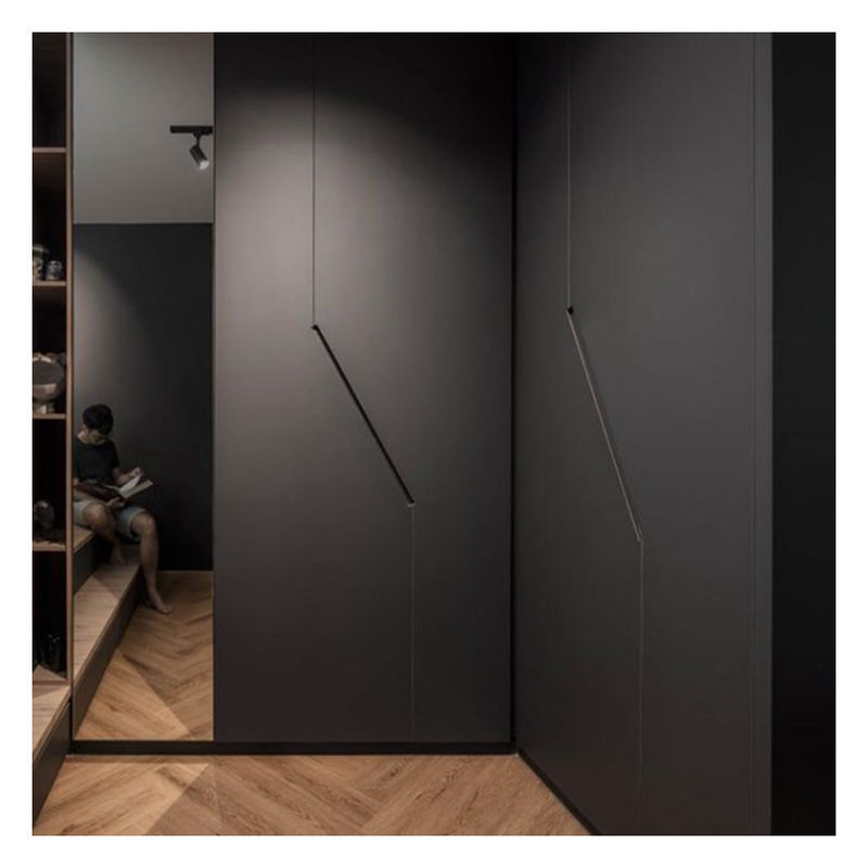Finalização Preta Laca Finalização Personalizada Armários de Design Moderno Minimalista para Quarto
