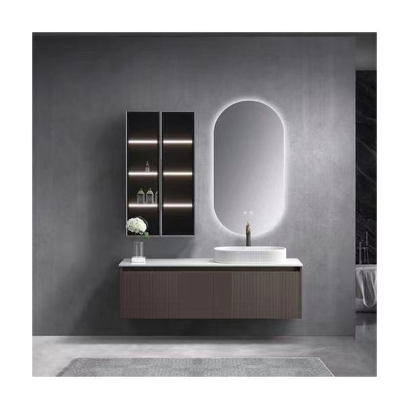 36 polegadas moderno lava-louças de armazenamento lava-louças de banheiro com espelho LED inteligente design personalizado