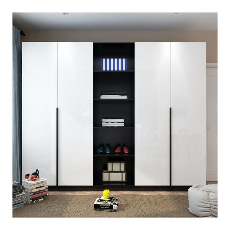 2D / 3D PANEL estilo de madeira gabinete de quarto brilhante porta deslizante guarda-roupa na Austrália padrão