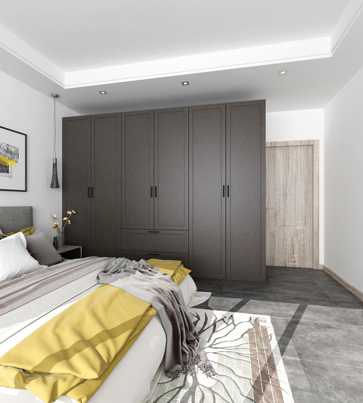 Mobiliário de quarto portátil Armário Custom Design aberto para armários modernos de chapa de villa