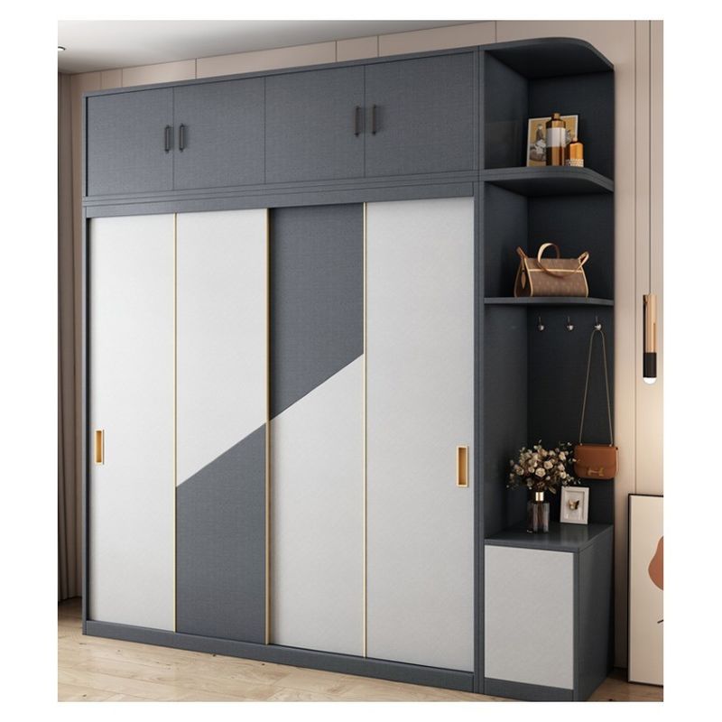 Single Door Cloth Hanging Design DIY Designer Wardrobe para roupas em uma villa moderna