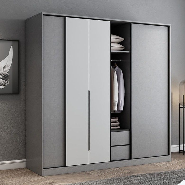 Armários de MDF com porta deslizante para armários de design mais recente